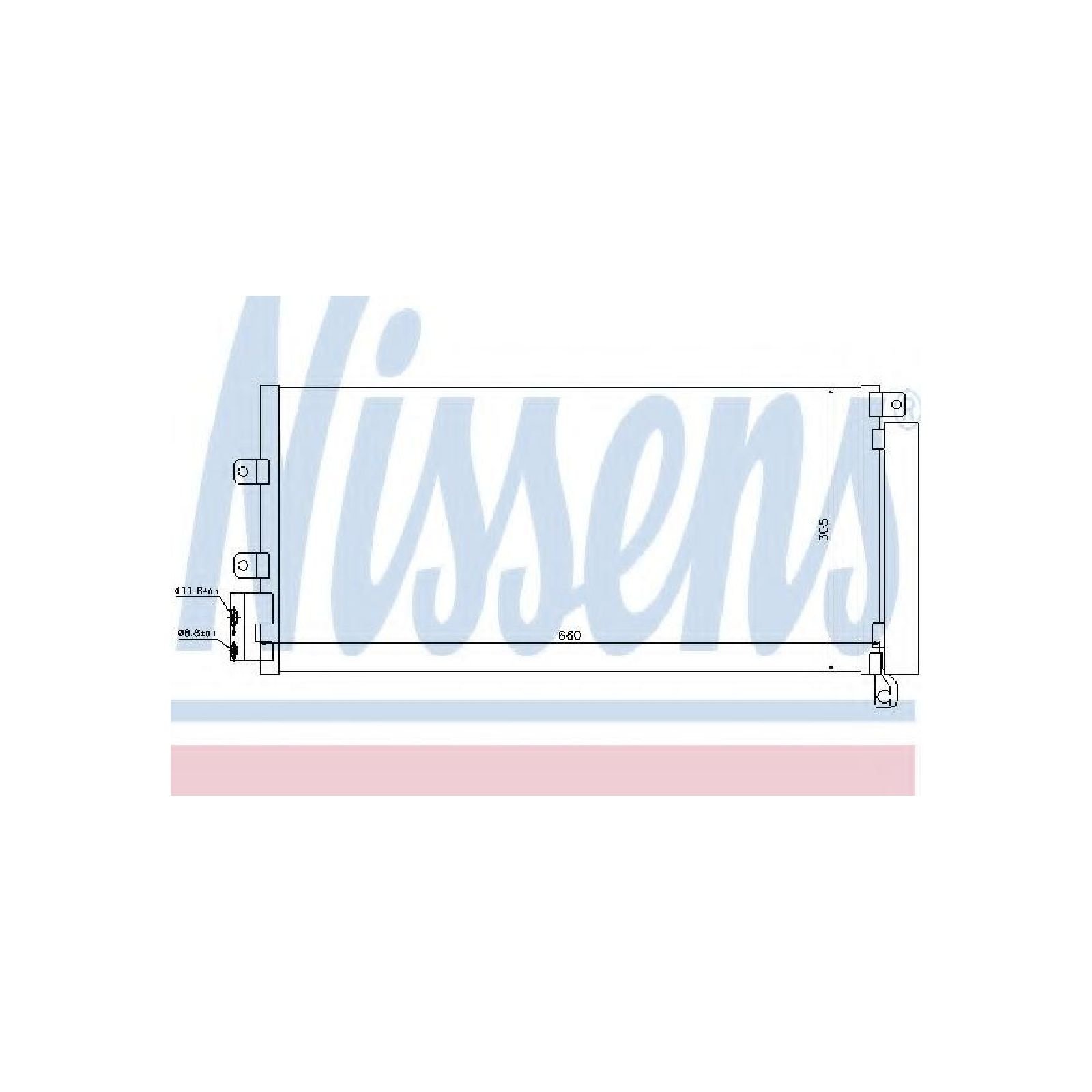 NISSENS-OE 940023-OE Condenser, air conditioning for FIAT
