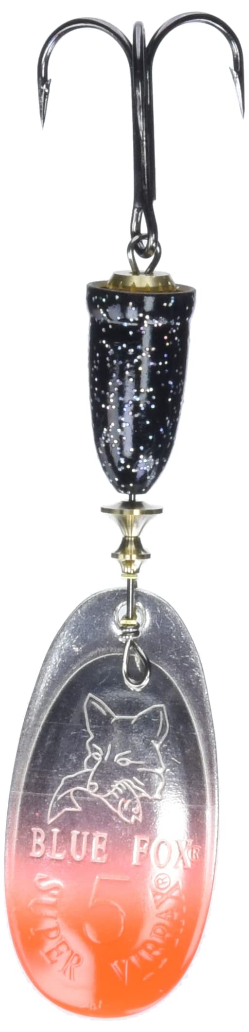 Blue Fox Classic Vibrax Spinner, 7/16-Ounce, Red Tipped/Silver Flake