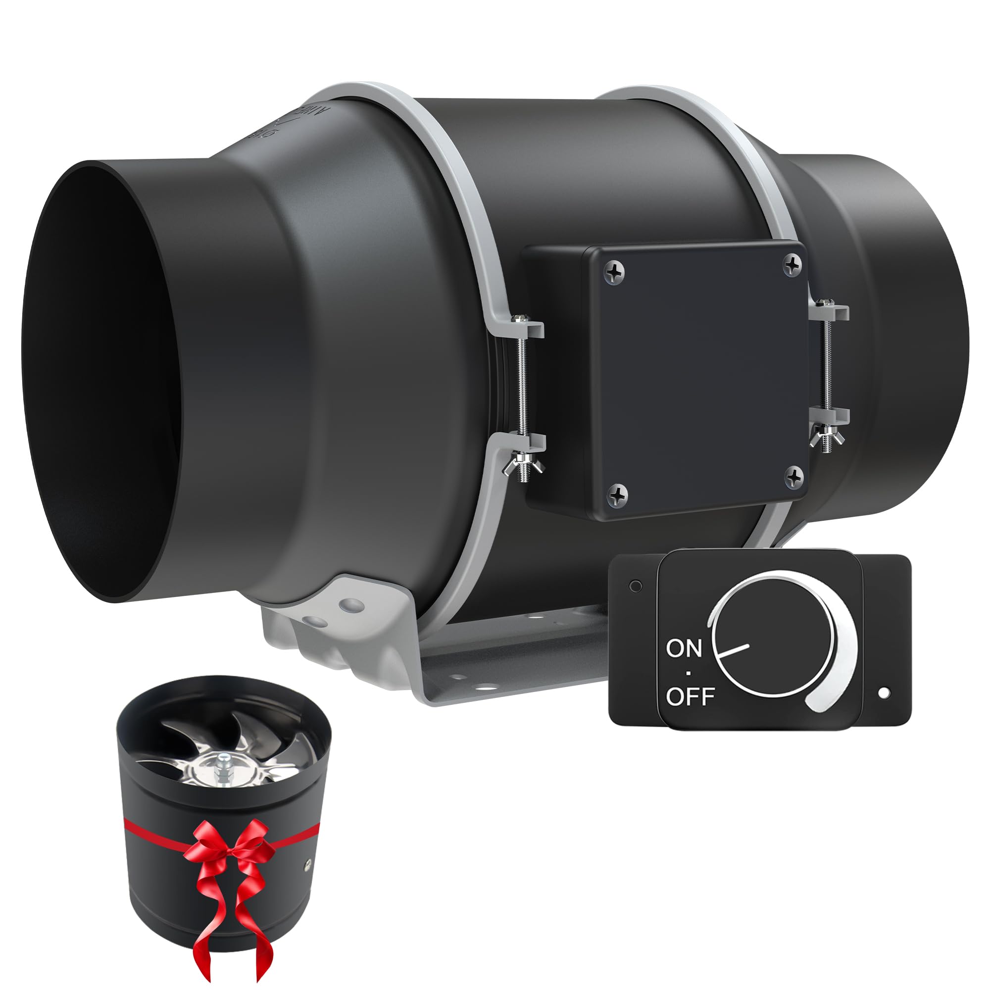 6 Blower 6 Inch Inline , 469 CFM With EC Motor & Speed