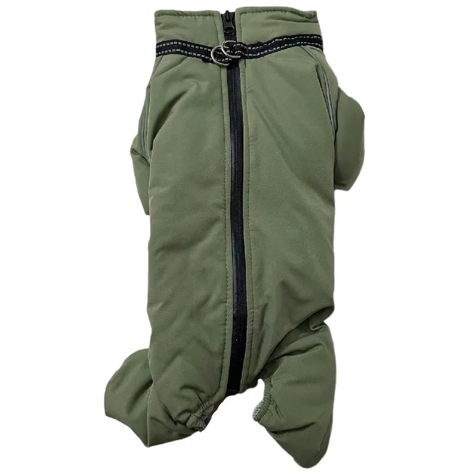 Chaqueta cálida para perro, traje de nieve de invierno para perros, abrigo de forro polar para clima frío con anillo en D, perfecto para perros grandes, medianos y pequeños, ropa cómoda y duradera