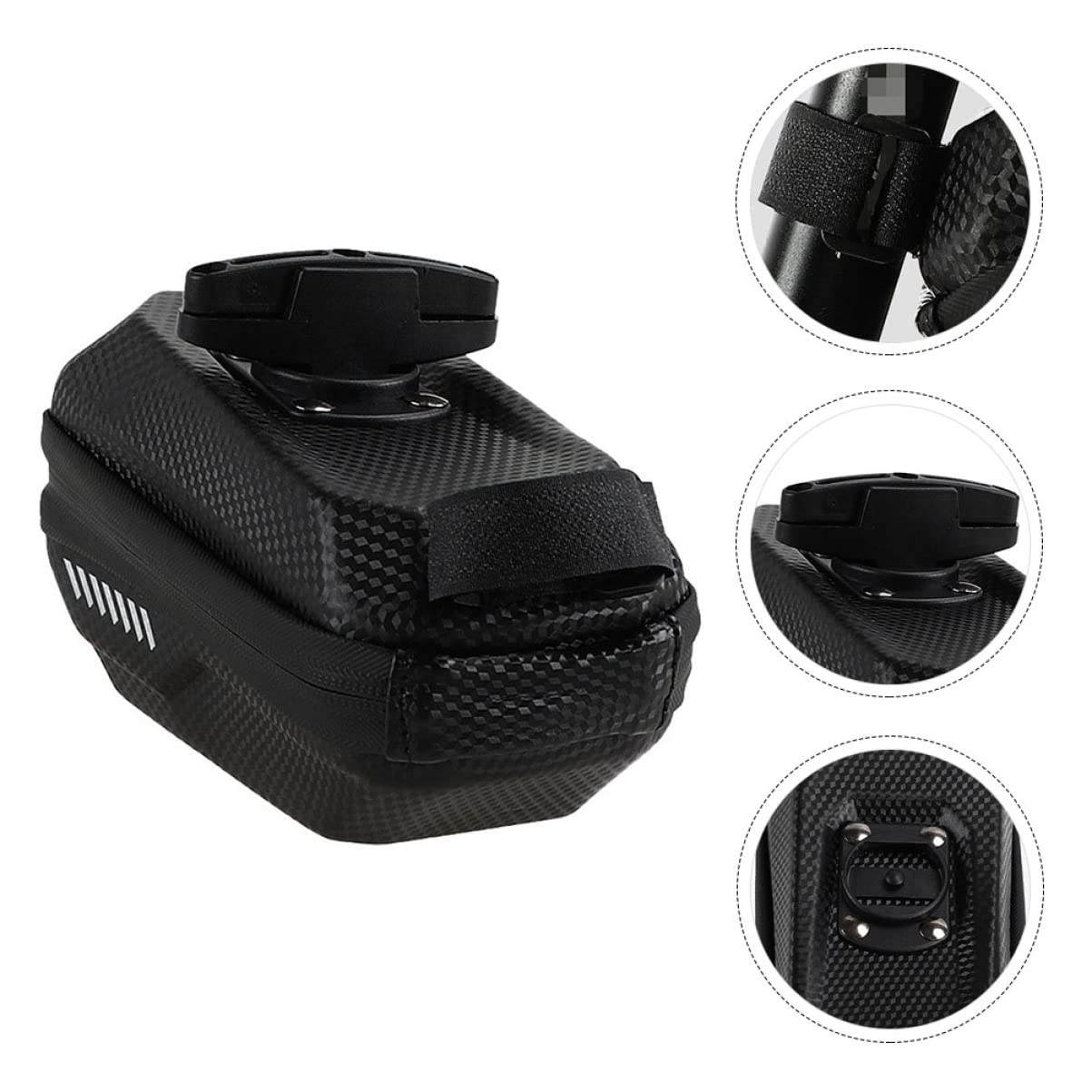 Toyvian de Selle étanche Sacoche de Selle de vélo Sacoche de Selle étanche supplémentaire Pochette de Selle de vélo de Queue de vélo étanche Motif Carbone Eva Noir