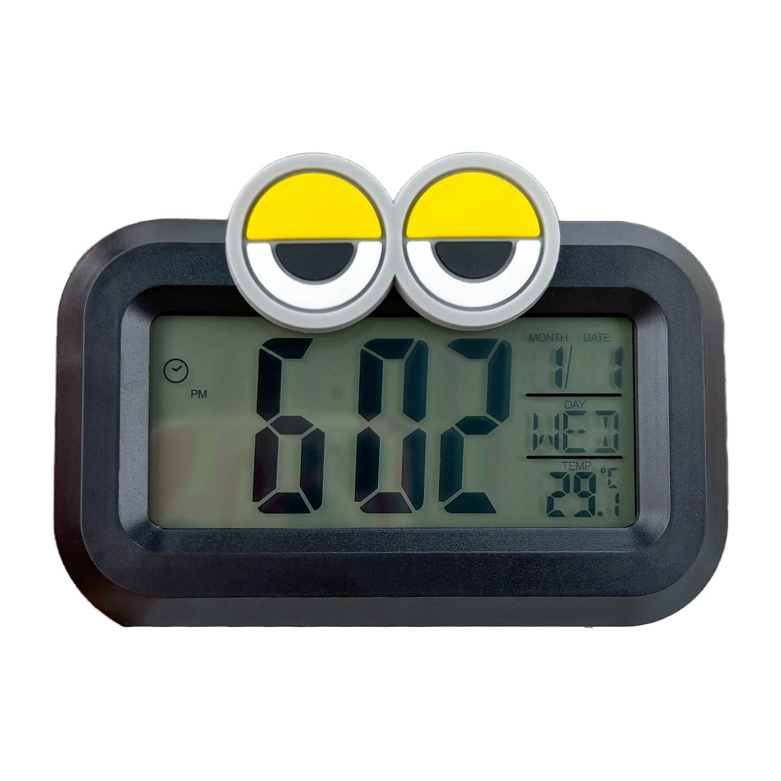 Nucelit Minis Digital Alarm Clock for Travel Small Battery Operated Clock with LED Time or Indoor Temperature Display Snooze Battery Operated