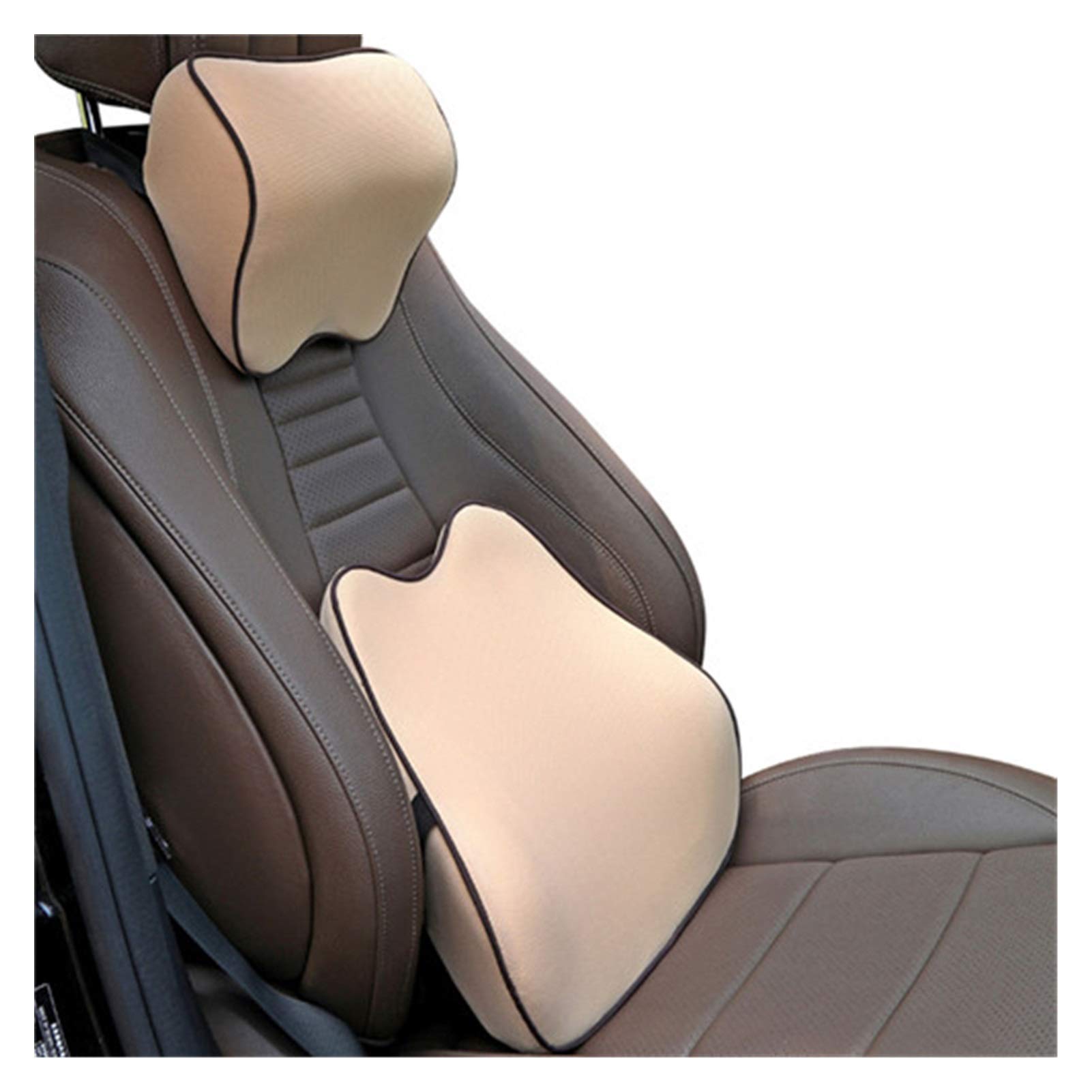 yaoqijie Universal Car Neck Neck Poggiatesta Cuscino Cuscino Coprisedifili Vehicular Pest Massaggio Auto Sedile Sedile Sedile Poggiatesta Accessori Accessori Lasting (Color : Beige)