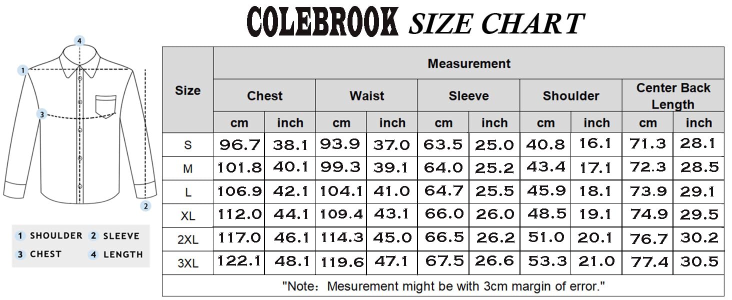 CB-COLEBROOK Camicie da ufficio in morbido cotone per uomo Camicia casual a maniche lunghe per uomo Camicia estiva da uomo Business Casual Button Down Camicia da uomo