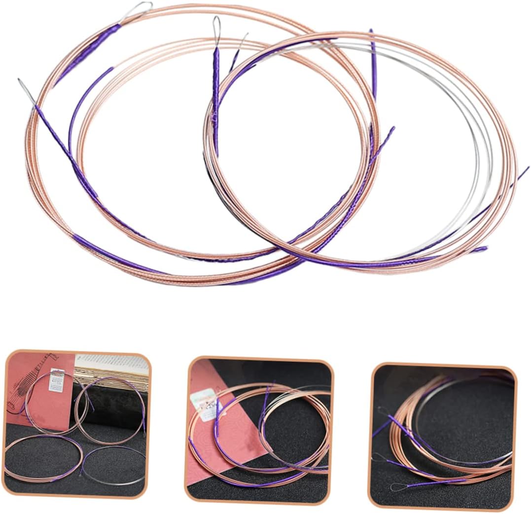 Hemoton 16pcs Steel Lute Strings for Chinese Pipa Replacement Parts Easy to Install Enhanced Sound for Musicians and Lute Players