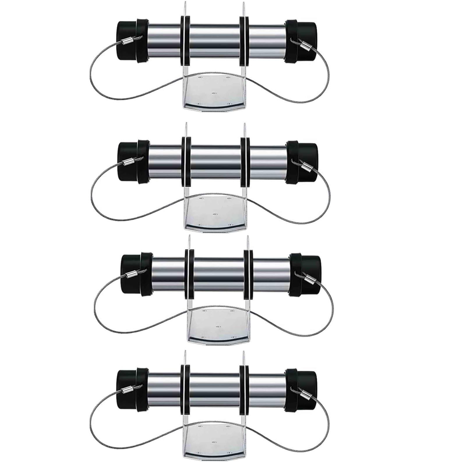 VIRTIONZ Aluminum Trailer Document Holder Registration Card Box Insurance, 4 Pack Tube Style Document Holder, 1-5/8