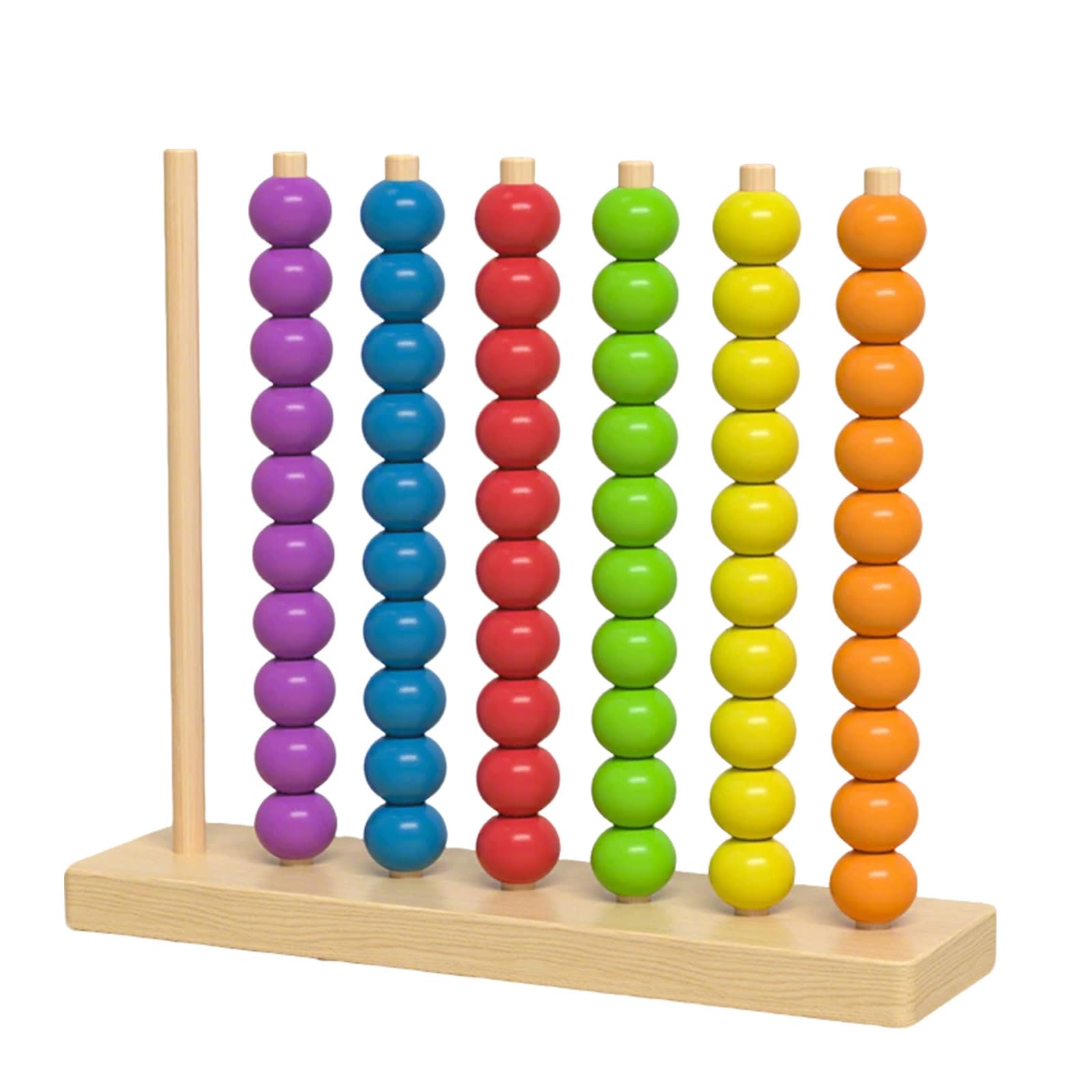 ttnmrc Montessori Wooden Abacus Counting Beads Toy