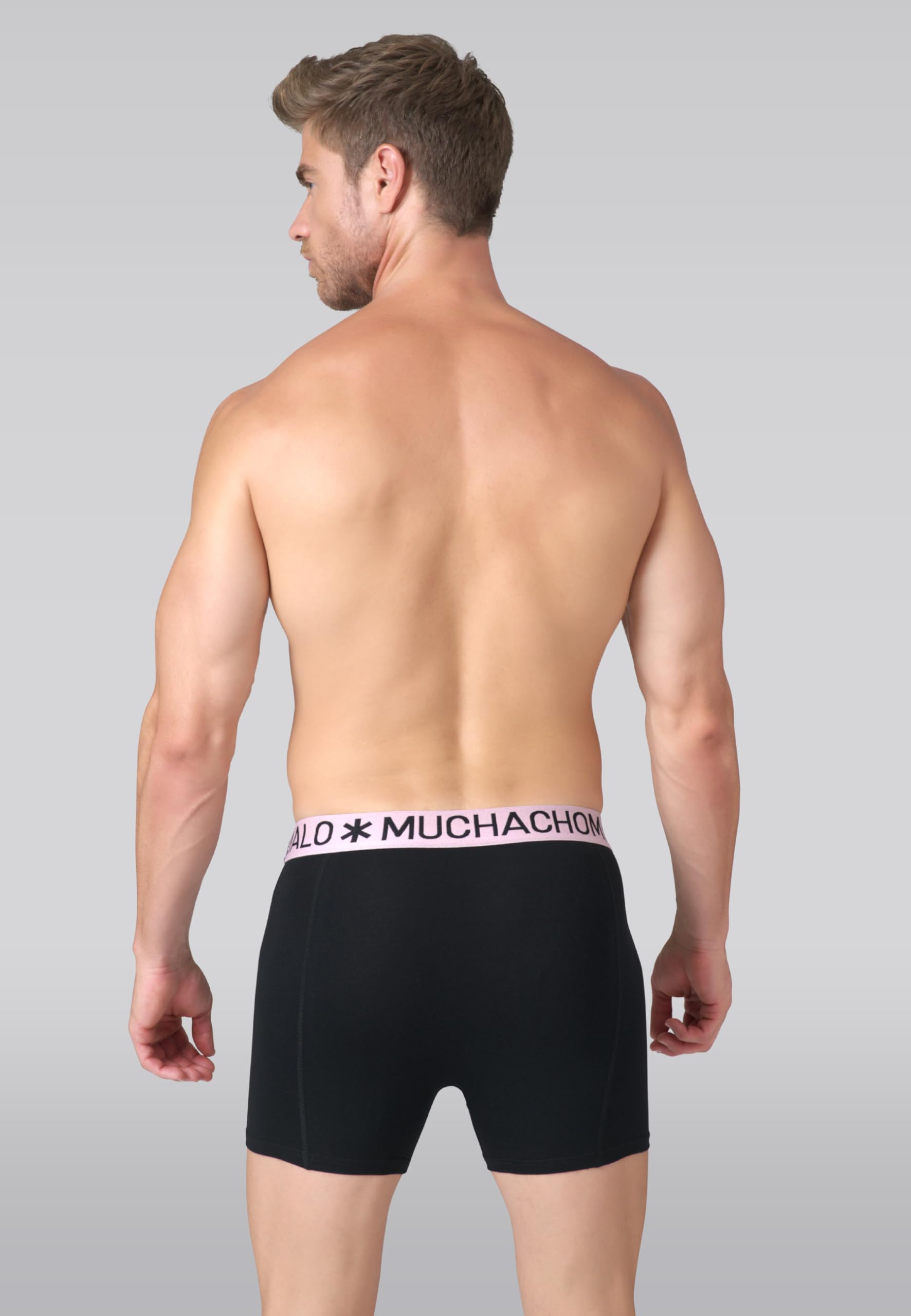 Muchachomalo Calzoncillos para Hombre, Ropa Interior Lisa de Algodón para Hombre, Pack de 7 Unidades, Bóxers Lisos de Corte Clásico con Cintura Elástica