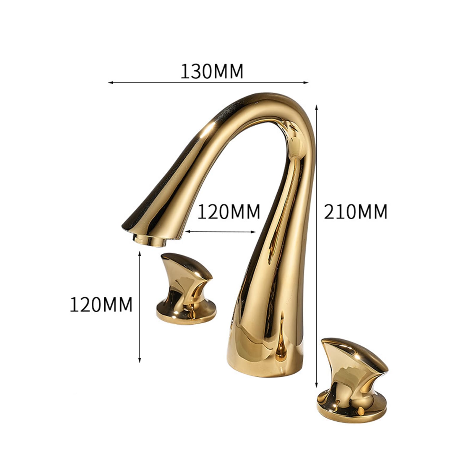 Grifo 3 Orificios para Baño Agua Fría Y Caliente Bimando Grifos para Lavabos de Baño Latón,cromo