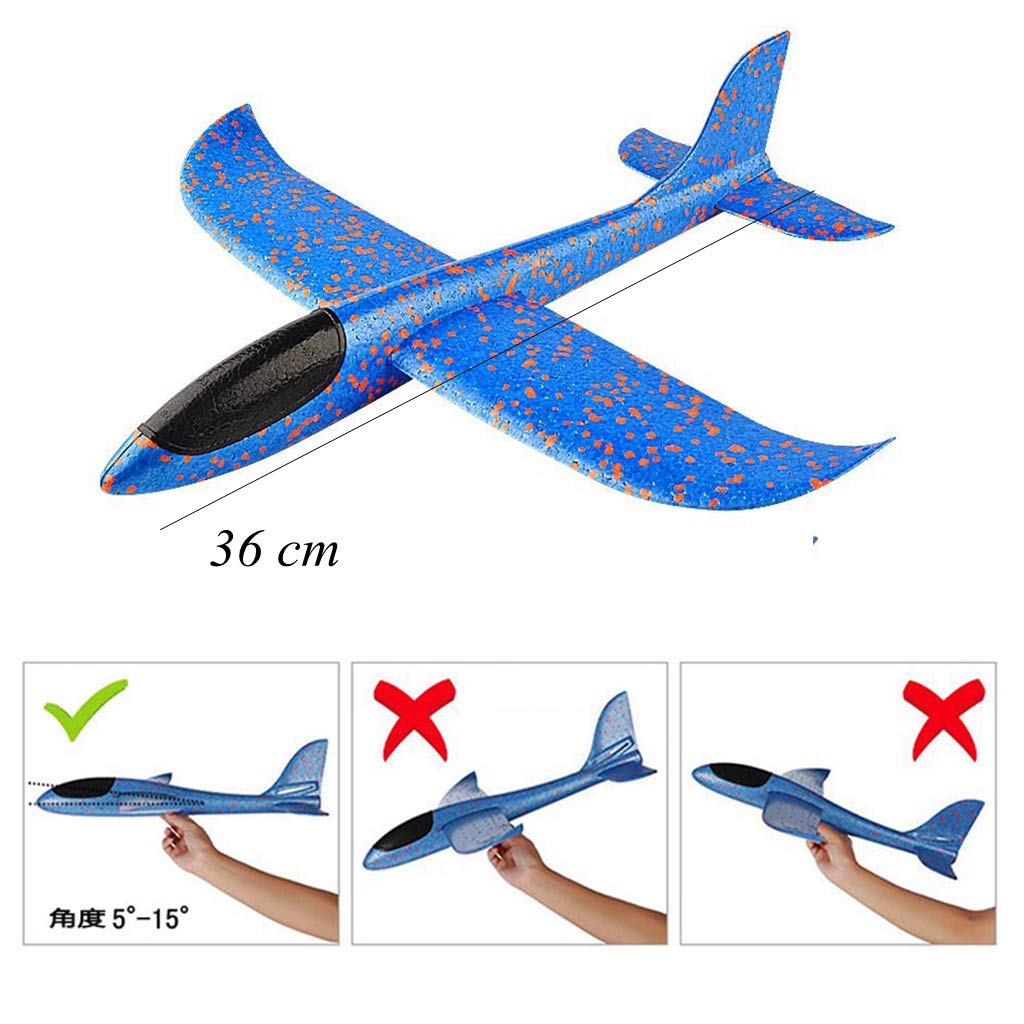 EXTRAPINS Styroporflieger 4er Set - 36cm Wurfgleiter Für Kinder Mit 2 Flugmodi