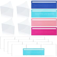 Compatible with Mahjong Card Accessories Set, Include 4pc Clear Frosted Mahjong Card Holder & 4pc Mahjong Line Finder Text