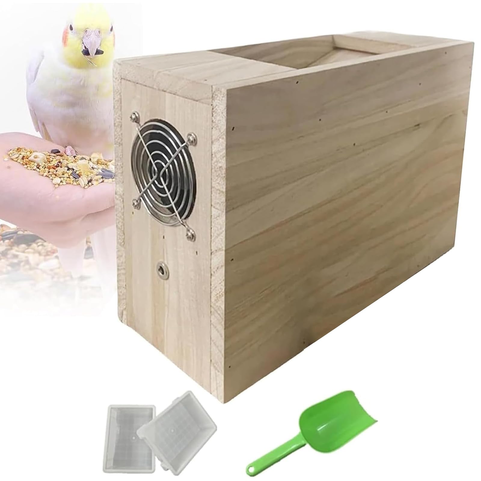 Vogelfutter-schalenspalter, Papageienfutter-getreideblasmaschine Mit Vergrößerter Einfüllöffnung Und Einstellbarer Lüftergeschwindigkeit, Für Hirse, Verschiedene Getreidesorten, Melonenkerne,