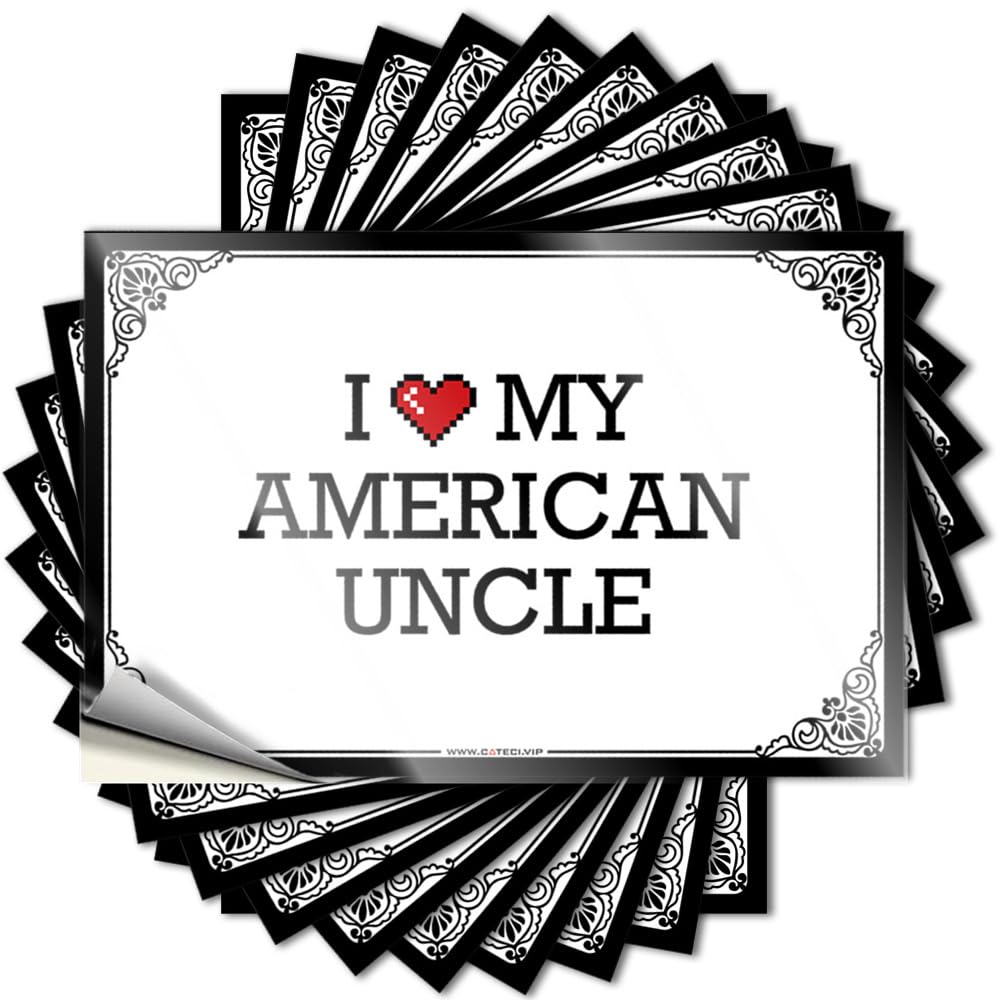 Sticker Teen Stuff Vinyl Sticker | I Love My American Uncle Summer for Beer Use(12X18CM)