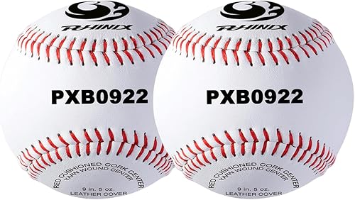 Miniatura 3 de PHINIX Béisbol de cuero dividido para competición y entrenamiento de béisbol