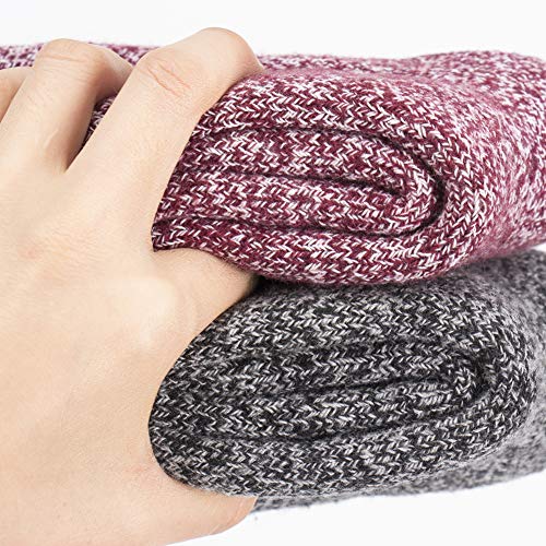 Image of Yoicy Womens Super Thick Wool Socks - Soft Warm Comfort Casual Crew Winter Socks (Pack of 3-5), Multicolor
