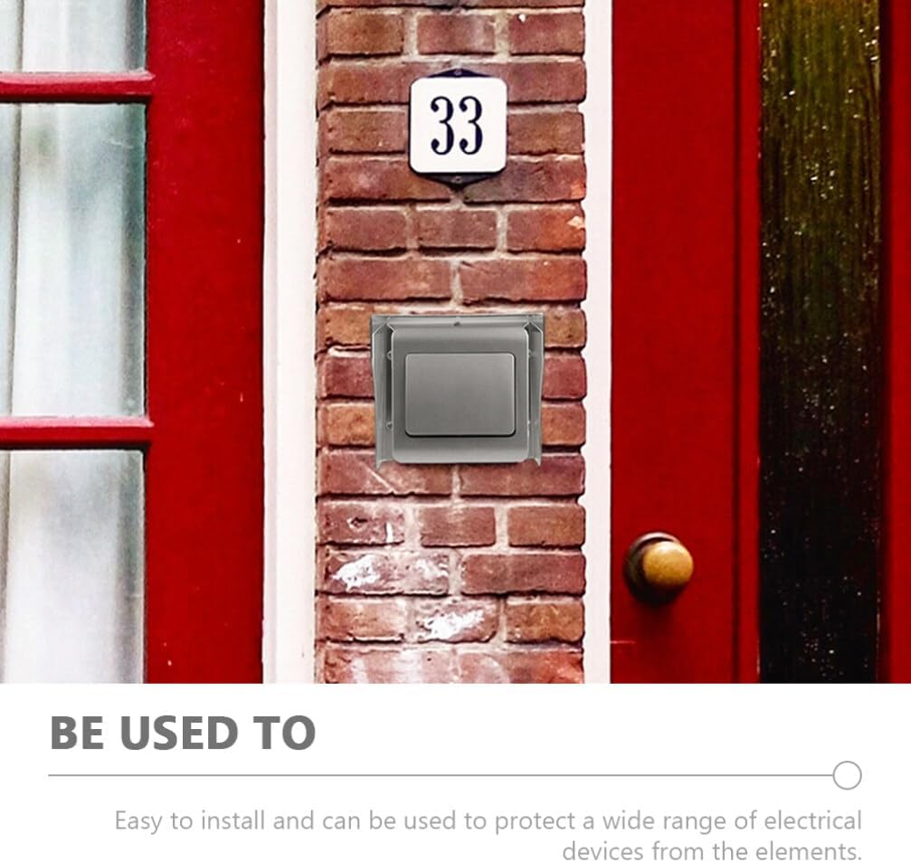 Uonlytech Doorbell Protective Cover Ring Doorbell Protector Cover Splashproof Box for Outdoor Electrical Box Rainproof Plate Socket