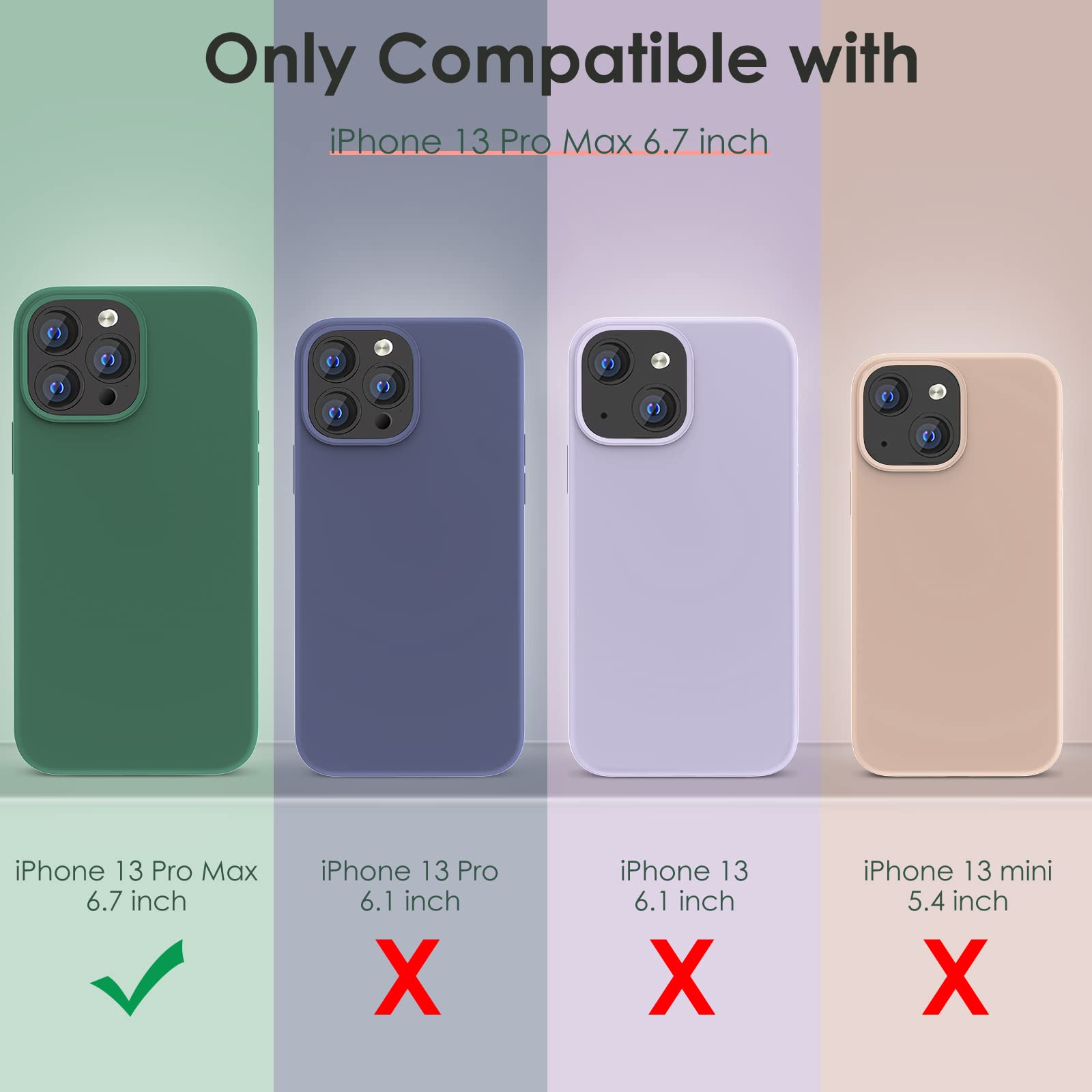 OIIAEE Silicone Case Designed for iPhone 13 Pro Max Case - Image 2