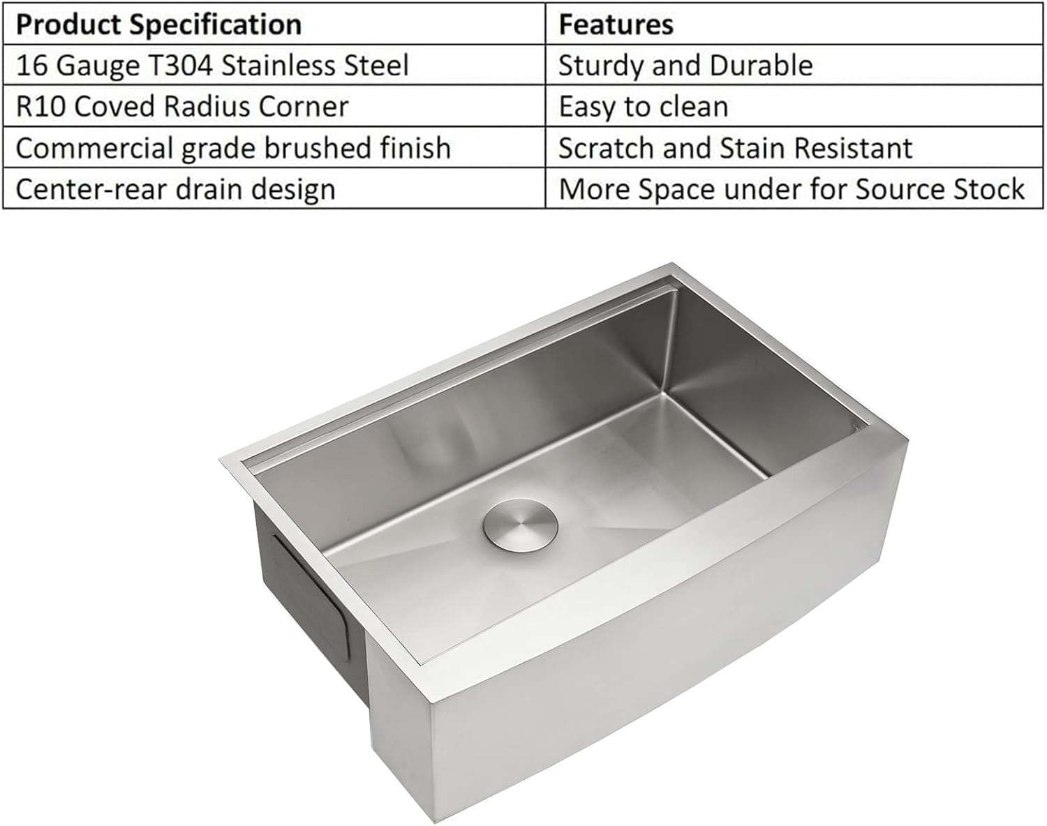 Best Promo 30 Farmhouse Sink Stainless - Sarlai 30 Inch Kitchen Sink Ledge Workstation Sink Apron Front Single Bowl 16 Gauge Stainless Steel Luxury Kitchen Farm Sink Super Big Clearance! 30 Farmhouse Sink Stainless - Sarlai 30 Inch Kitchen Sink Ledge Workstation Sink Apron Front Single Bowl 16 Gauge Stainless Steel Luxury Kitchen Farm Sink