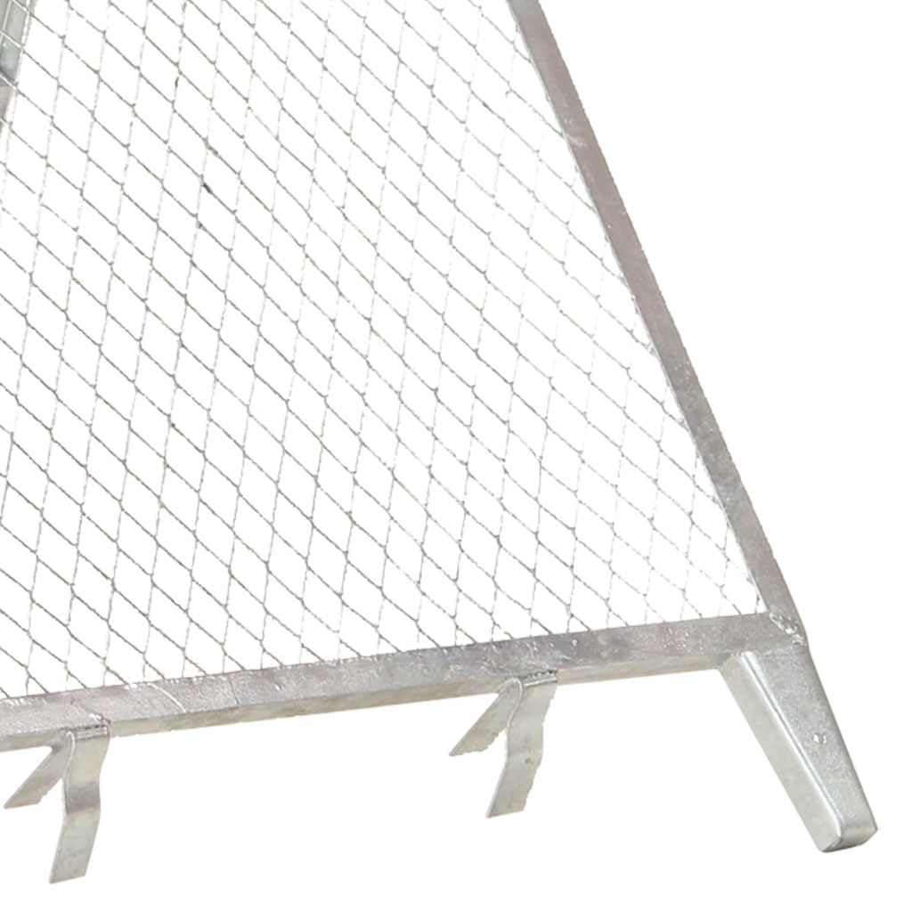 Gartensieb aus verzinktem Stahl für Kompost und Erde, Robustes Bodensieb mit verstellbarem Rahmen, 60 x 85 x 89 cm