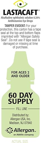 Miniatura 7 de Lastacaft Once Daily Eye Allergy - Gotas para aliviar la picazón, 0.17 fl oz (0.2 fl oz), 1 unidad
