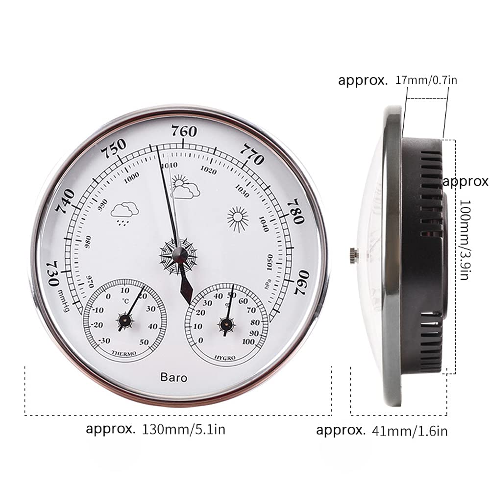 WEHRLE six-in-one 置き時計 気圧計　温度計　湿度計付 sology EXセンサ温湿度計 温度計 湿度計 ミニ 小型 日本製 高精度 電池