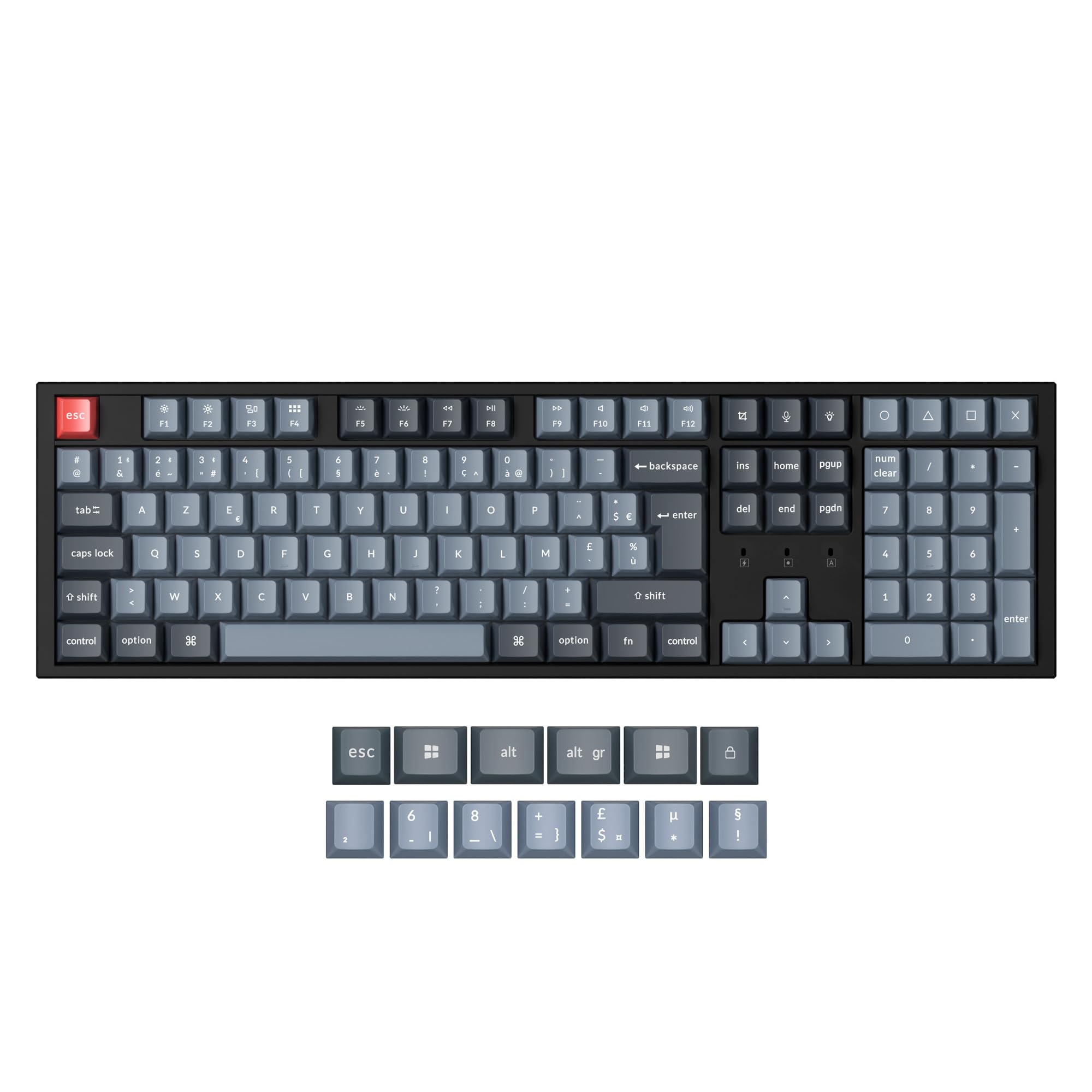 Keychron K10 Pro 100% Mise en Page Clavier Mécanique sans Fil Personnalisé, Taille réelle Hot-Swap QMK/Via Programmable, Cadres en K Pro Marron Switch pour Mac/Windows/Linux