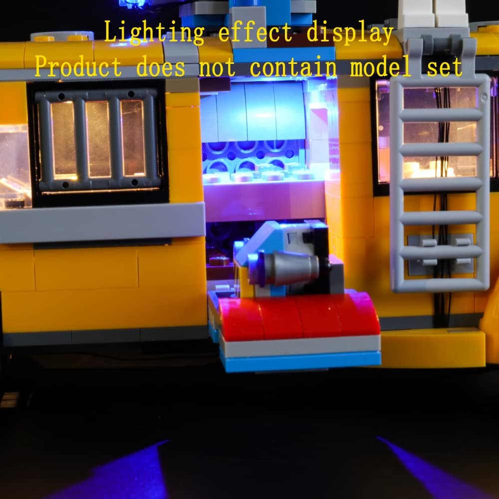 GEAMENT LED Light Kit Compatible with Lego Paranormal Intercept Bus 3000 - Lighting Set for Hidden Side 70423 (Model Set Not Included)