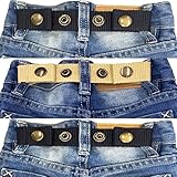 Sister Selected Adjustable Snap Belt for Baby/Toddler Boy & Girl Pant - 3 Pack: (No. 4)
