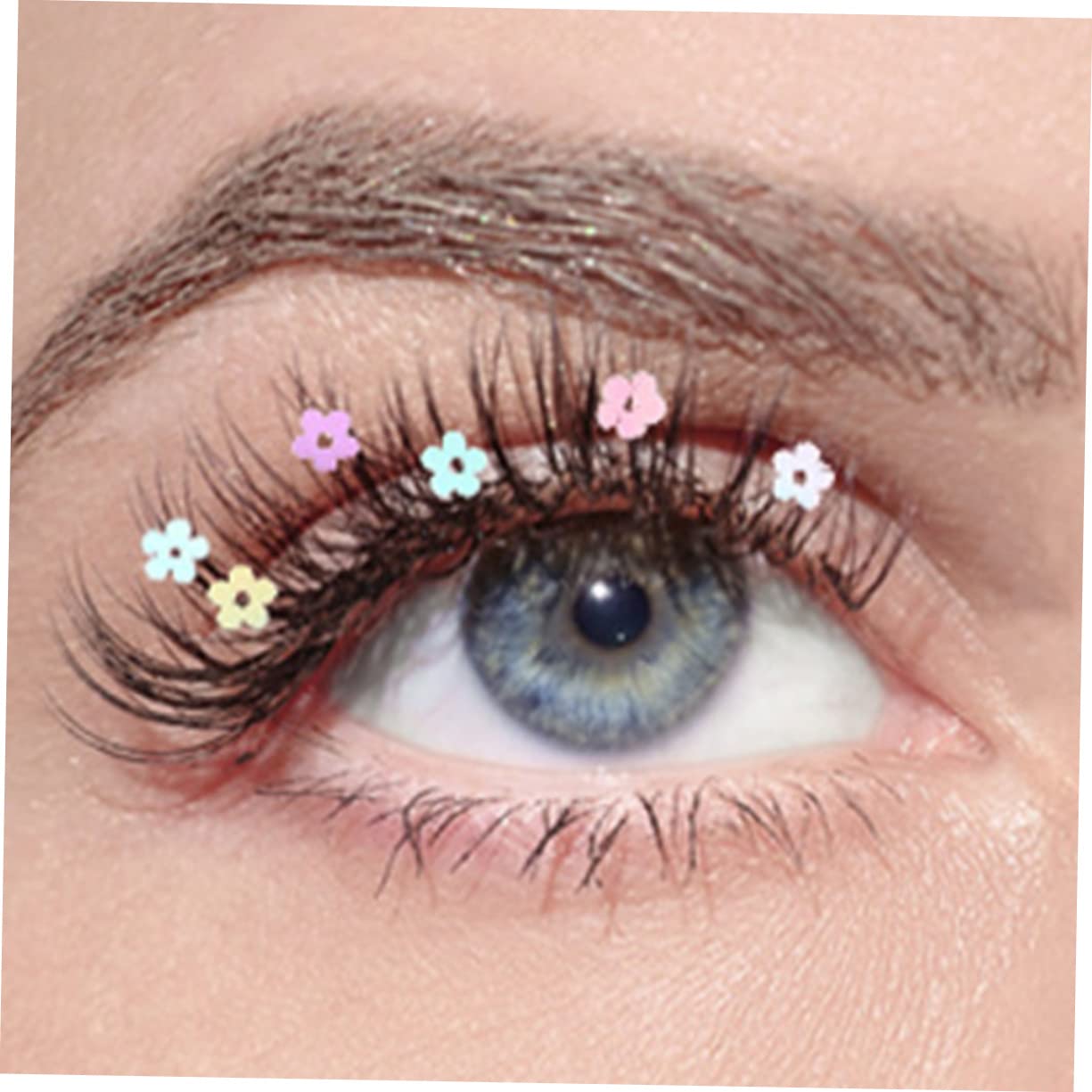 FOMIYES 12paare Glitzernde Falsche Wimpern Einzigartige Glitzer-eyelashes Mit Herz Blume Und Schmetterling Für Kostümpartys Und Weihnachten Wiederverwendbar Und Leicht Für Jeden Anlass