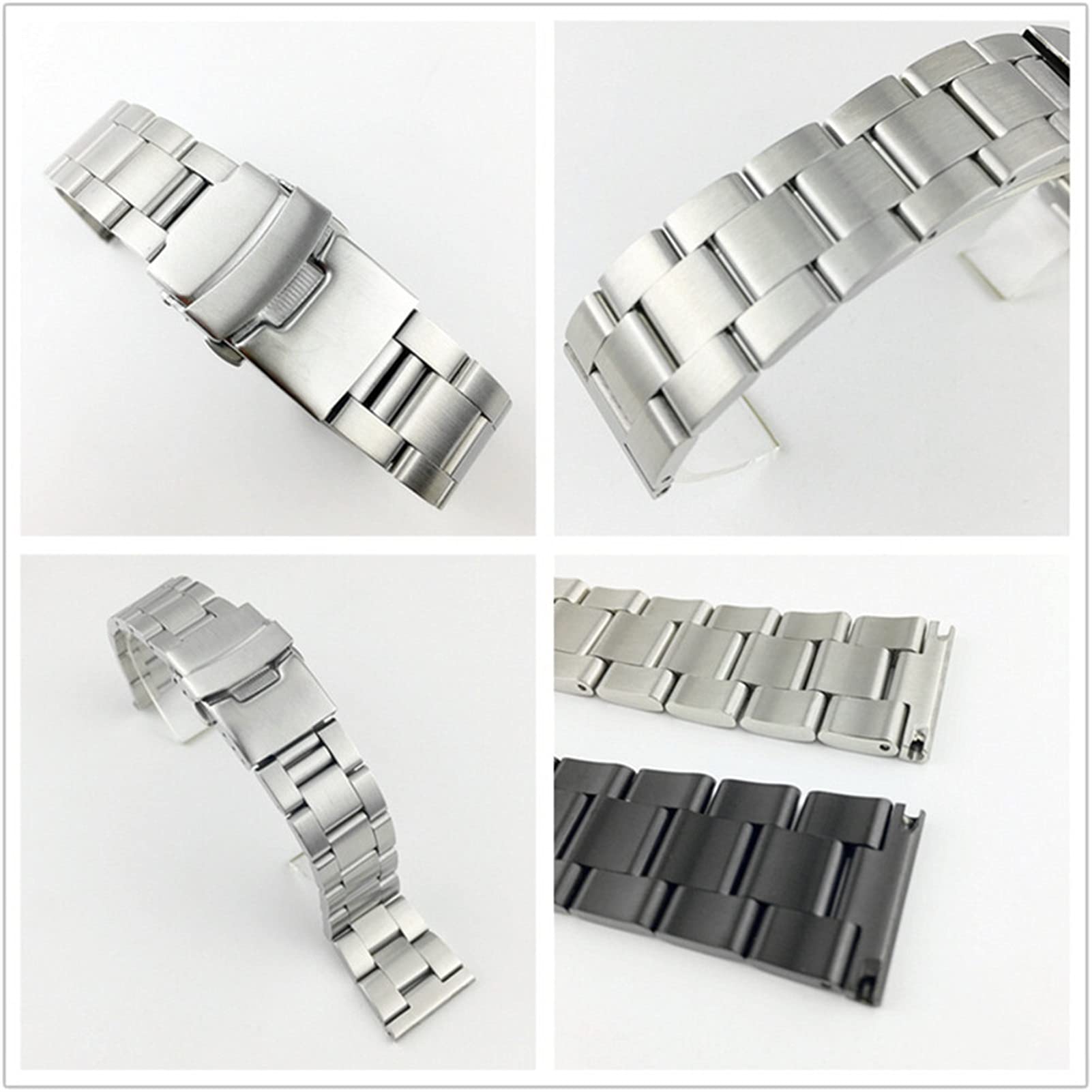 Pasek do zegarka Quick Release Mesh Pleciony metalowy pasek ze stali nierdzewnej dla mężczyzn i kobiet Regulowany 18 mm, 20 mm, 22 mm Bransoletka / 18 mm/srebrny