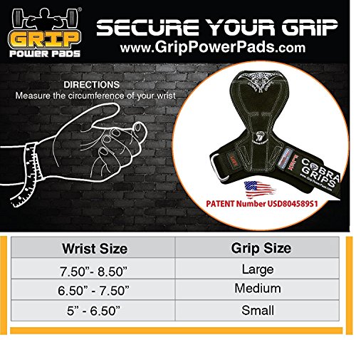 image for Grip Power Pads 2018 Cobra Grips Flex Model Weight Lifting Gloves Heav