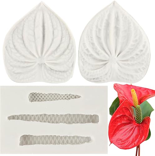 Vista 36 de Sijiangmold Gumpaste - Molde de silicona para veteado de hojas de fondant, moldes veteados para pasta de goma, molde de flores para decoración