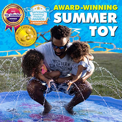 Image of SplashEZ 89'' Extra Large Splash Pad for Kids & Dogs Great Outdoor Toys for Toddlers 1-3 & Kids Ages 4-8, Baby Pool for Backyard Sprinkler, Pool Plastic Dog Water Summer Toys