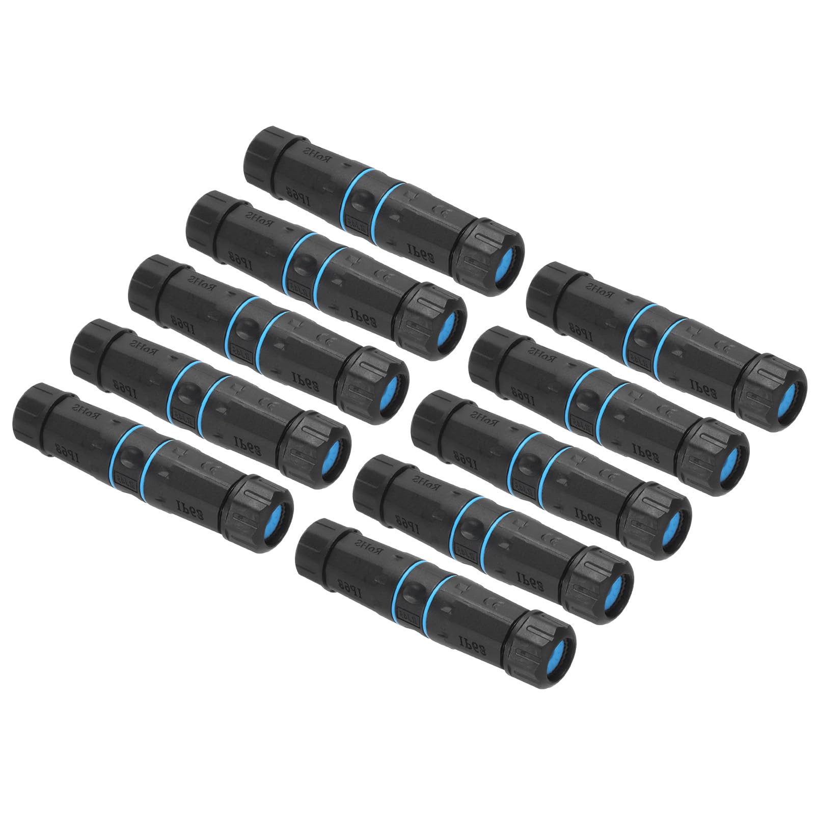 QUARKZMAN Accoppiatore RJ45 Impermeabile, Femmina Schermata a Doppia Testa a Femmina IP68 Connettore per Cavo LAN Esterno Ethernet per Cat6/Cat5e/Cat5, Confezione da 10