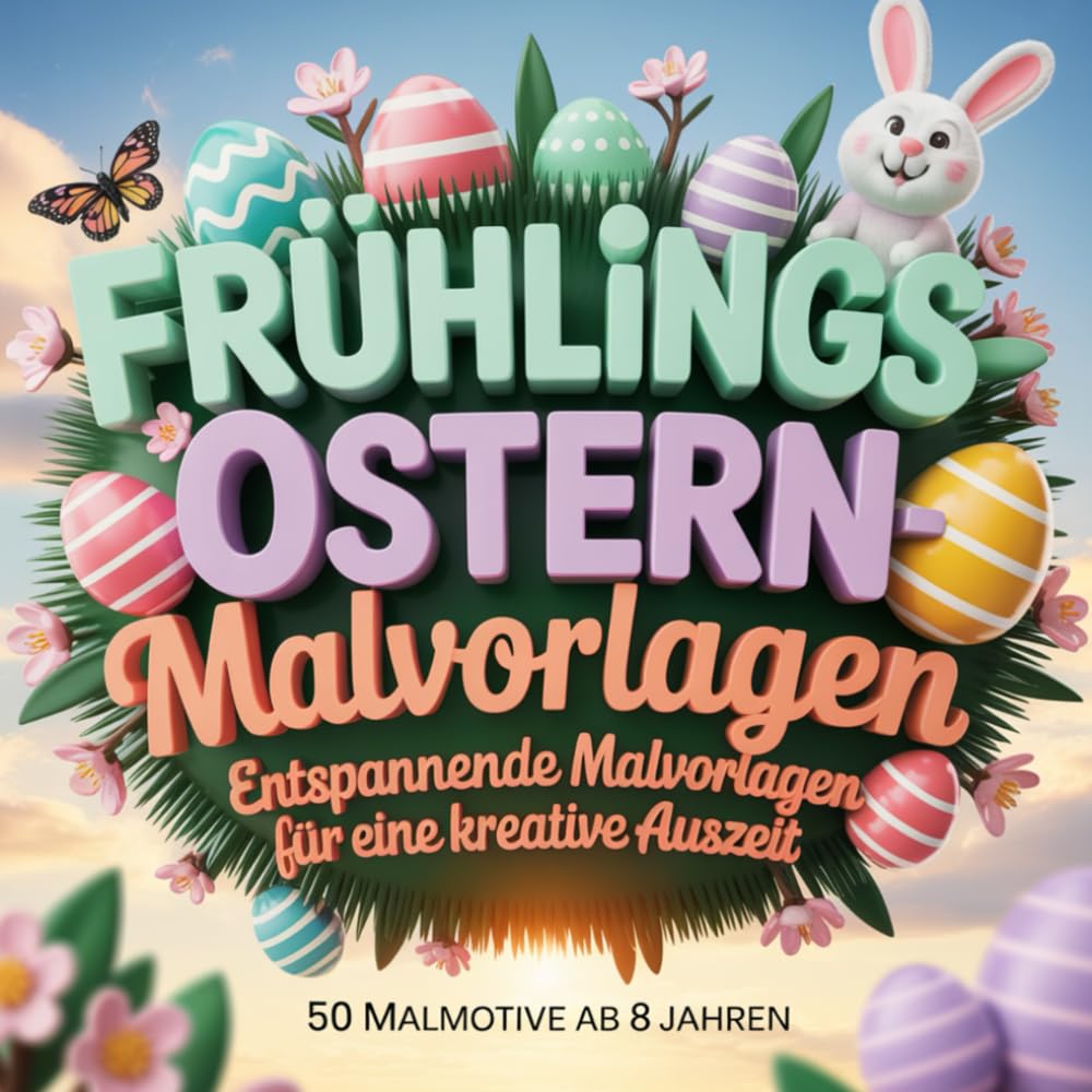 Frühlings- Ostern- Malvorlagen. Entspannende Malvorlagen für eine kreative Auszeit (Tauche ein in eine Welt voller Geheimnisse und Wunder)