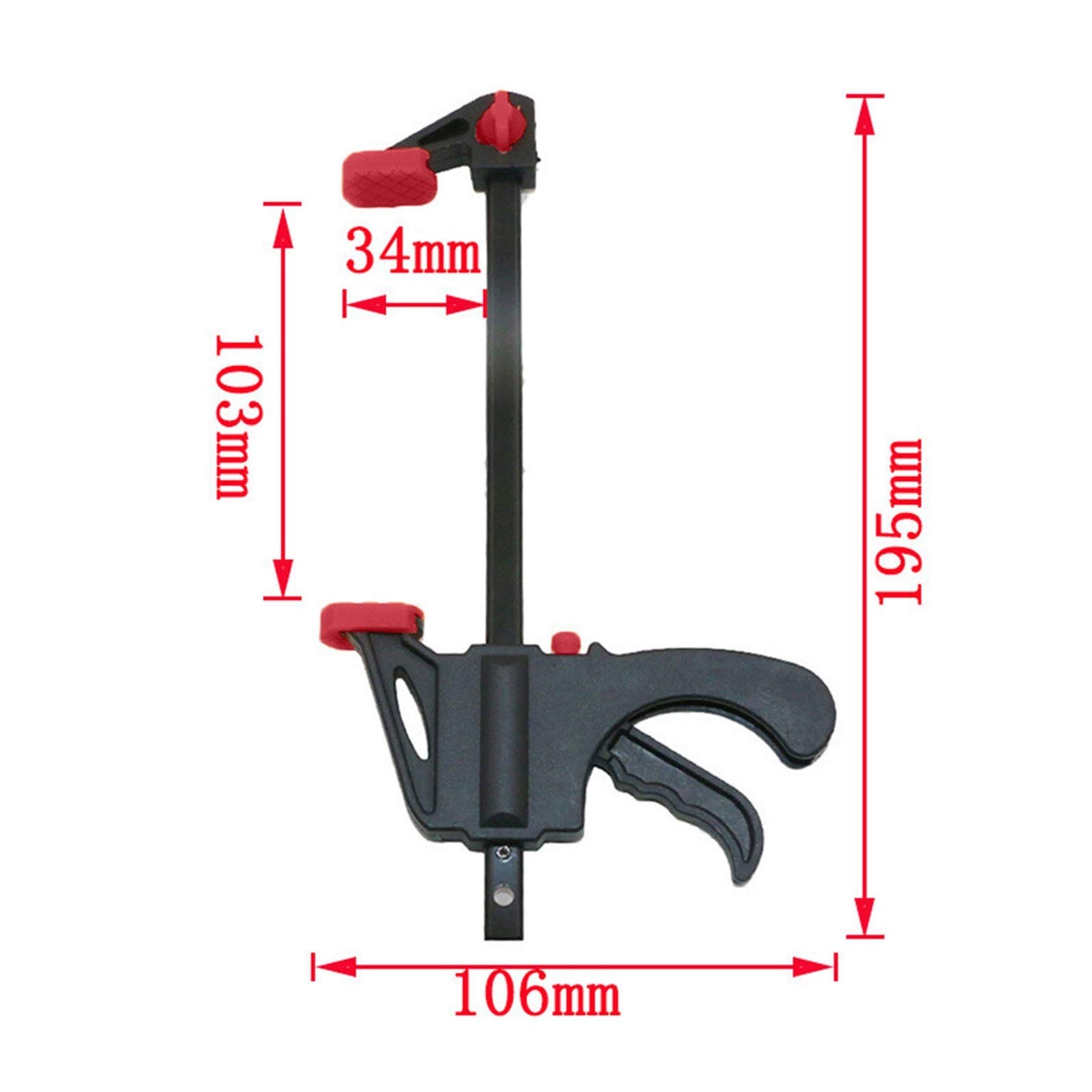 Abrazaderas de agarre rápido de 4 pulgadas, abrazadera de barra de una mano, liberación rápida de trinquete, kit de agarre de abrazadera de barra de trabajo de madera, herramienta manual de bricola