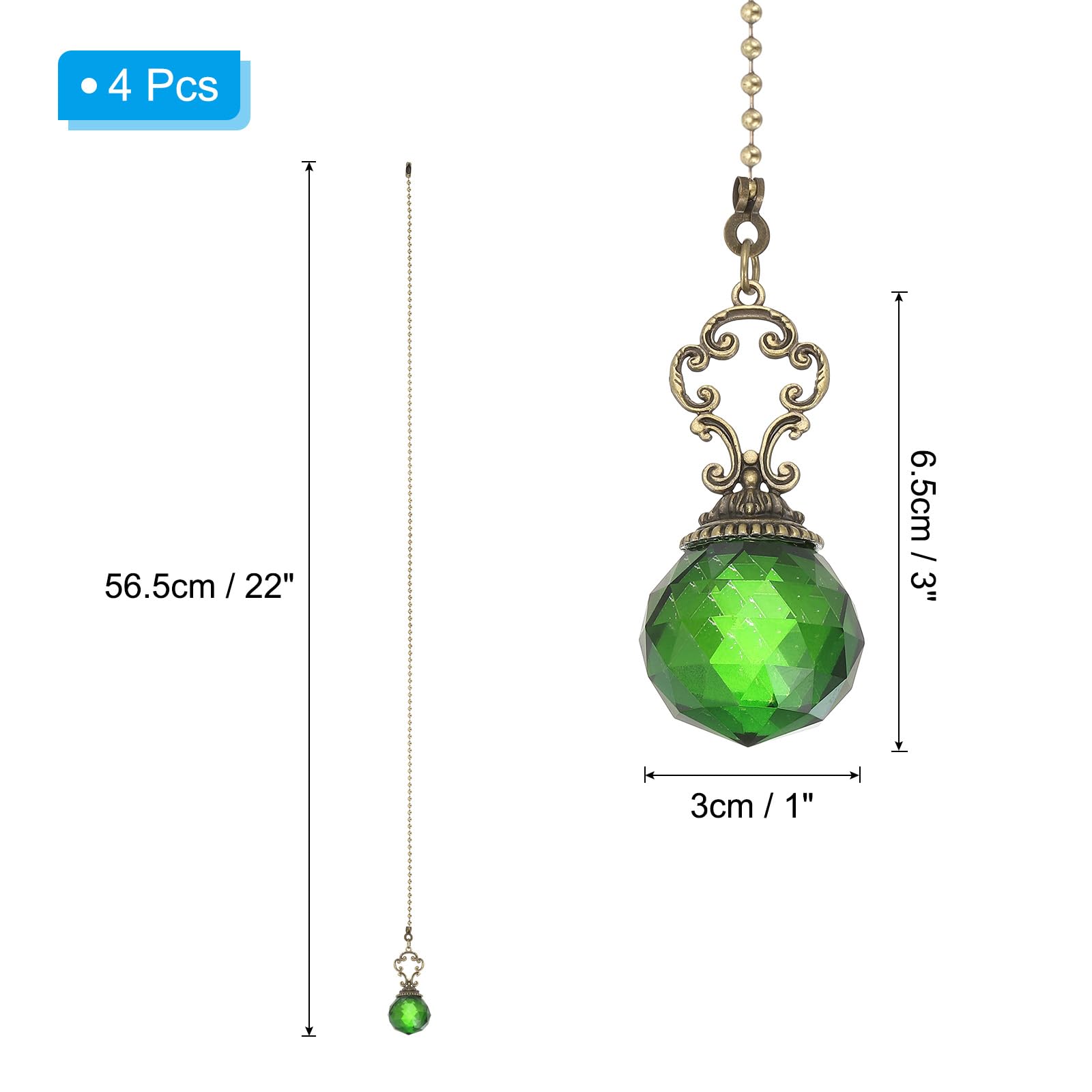 PATIKIL 22" Ceiling Fan Pull Chain - Image 2