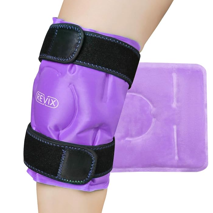 Buy REVIX Knee Ice Pack for Injuries Reusable, Gel Ice Wrap with Cold