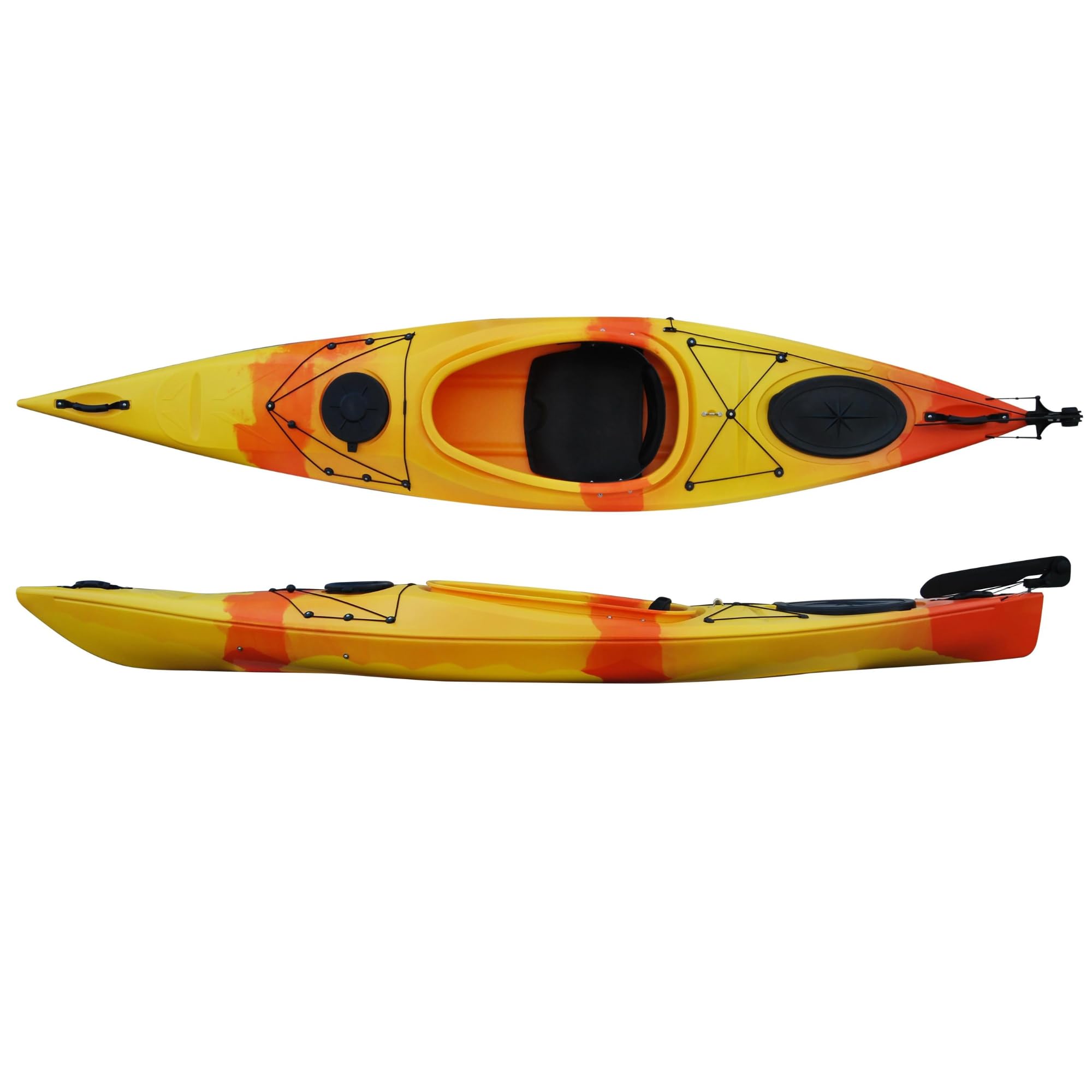 Cambridge Kayaks ES, Adventura 350, Turismo,Naranja con Amarillo, Rigido