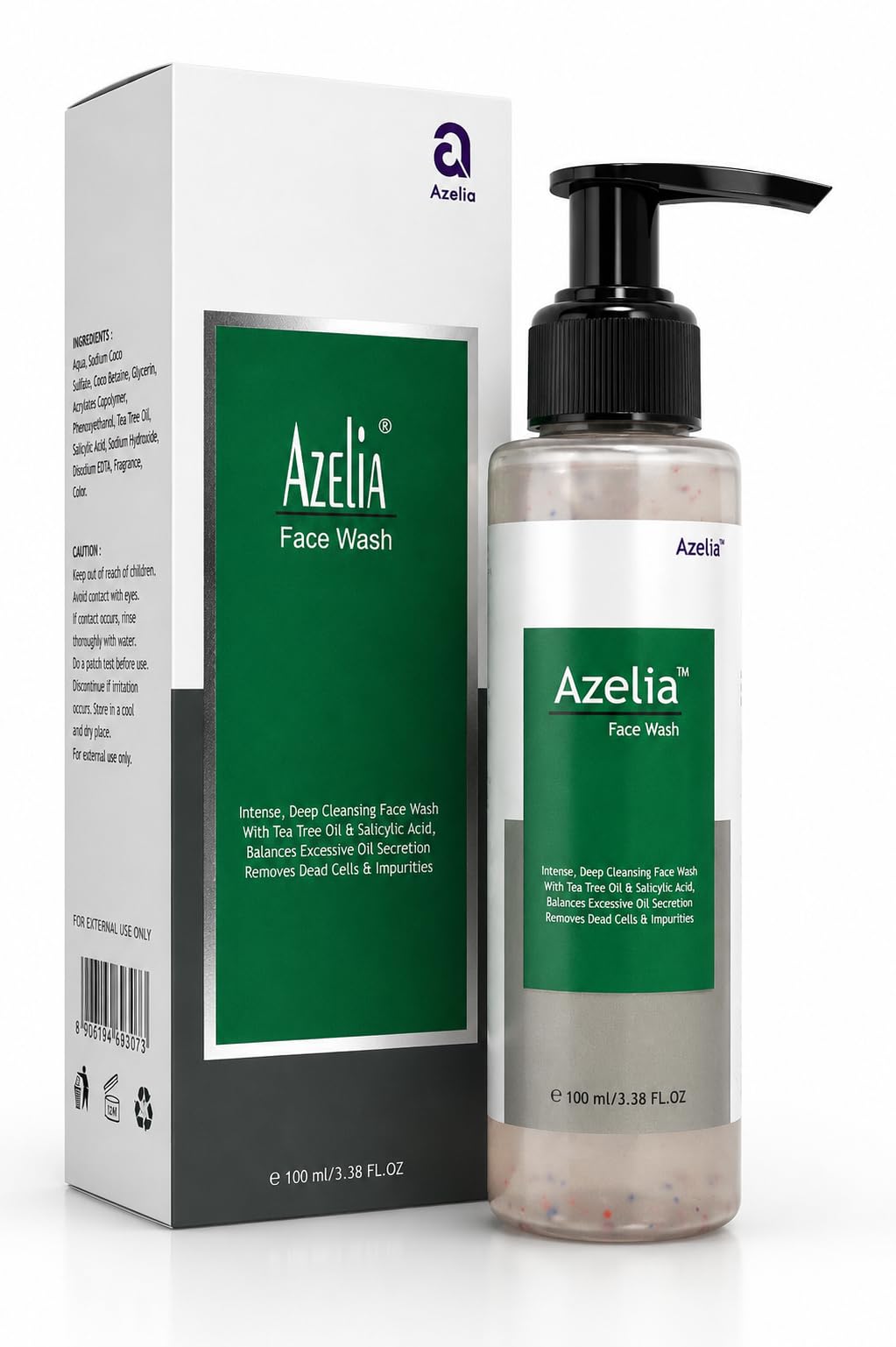 Azelia Face Wash with Tea Tree Oil & Salicylic Acid, Grow Key, Deep Cleansing, Balances Oil Secretion, Removes Dead Cells, Pump Dispenser, Removes Impurities,100 ml-image-21