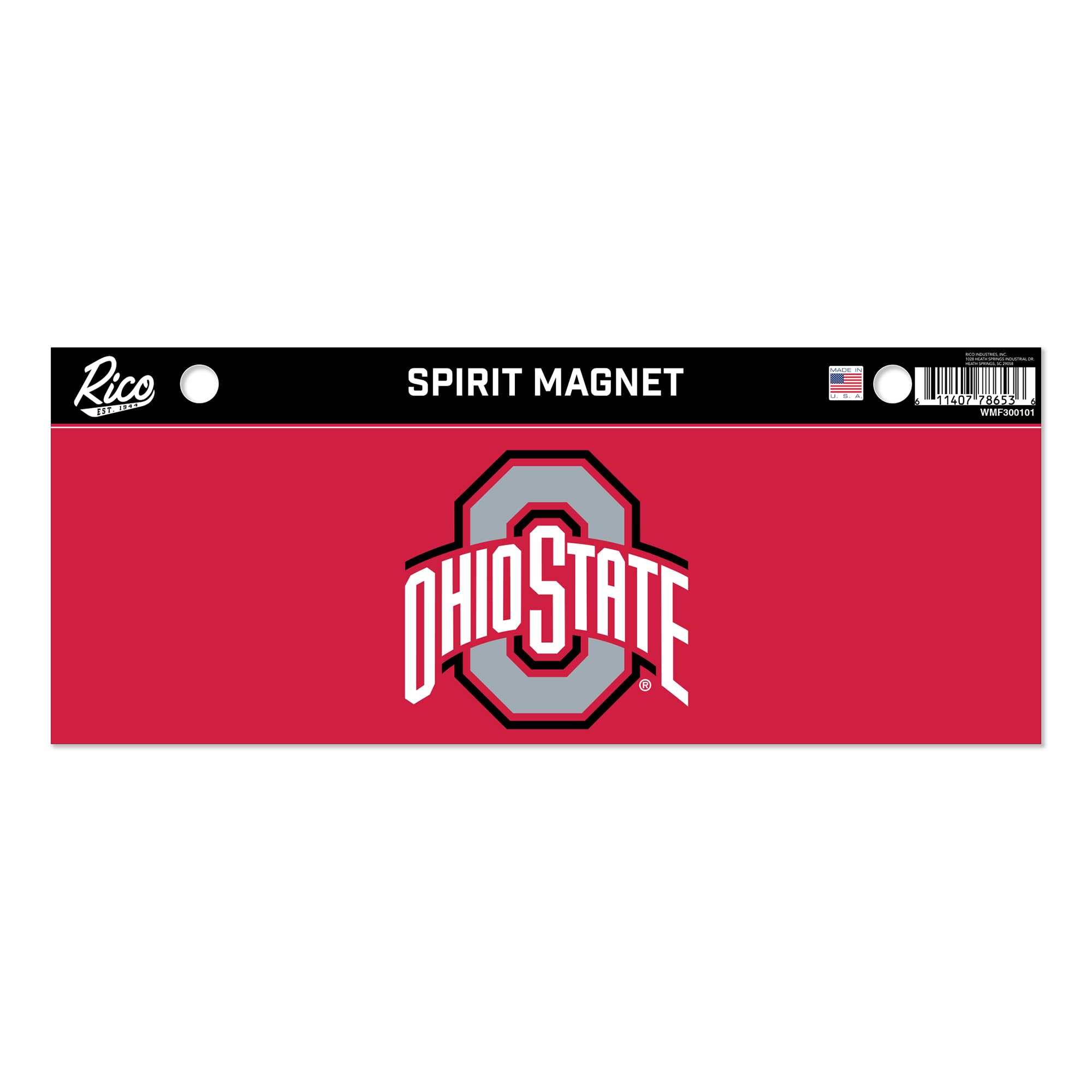 Rico Industries NCAA Ohio State Buckeyes 4 x 10 Team Spirit Magnet - Car, Home Décor - Refridgerator, Office, Kitchen