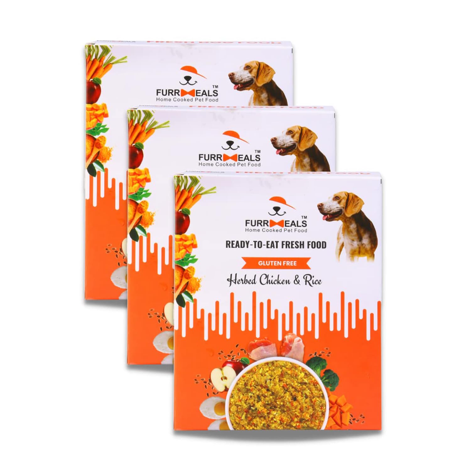 FurrMeals Wet Dog Food | Herbed Chicken and Rice | Pack of 3 x 200g | All Breed | Gluten Free | Preservative Free | Ready-to-Eat Fresh Dog Food (B094N5W4JP) Amazon Price History, Amazon Price Tracker