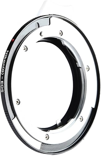 Miniatura 4 de K&F Concept Adaptador de lente Nikon a EF compatible con lente Nikon G (tipo D) a cámara EOS EF, para Rebel T3, T3i, T4i, T5i, SL1 y C300, C500