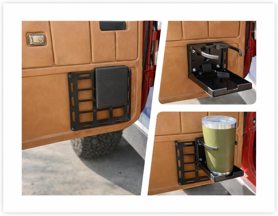 MOLLE Panel – Lightweight Aluminum Interior Storage Mount – Black Anodized Tactical Accessory Panel – Universal Application (MOLLE Panel)