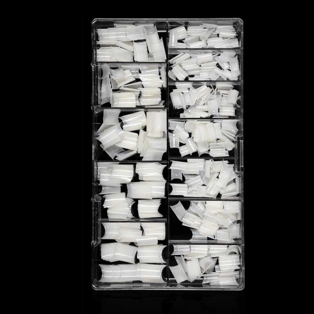 504pcs Square Short Artificial Nails Semi Cover Design ABS Artificial Nails For Daily Use Easy Application