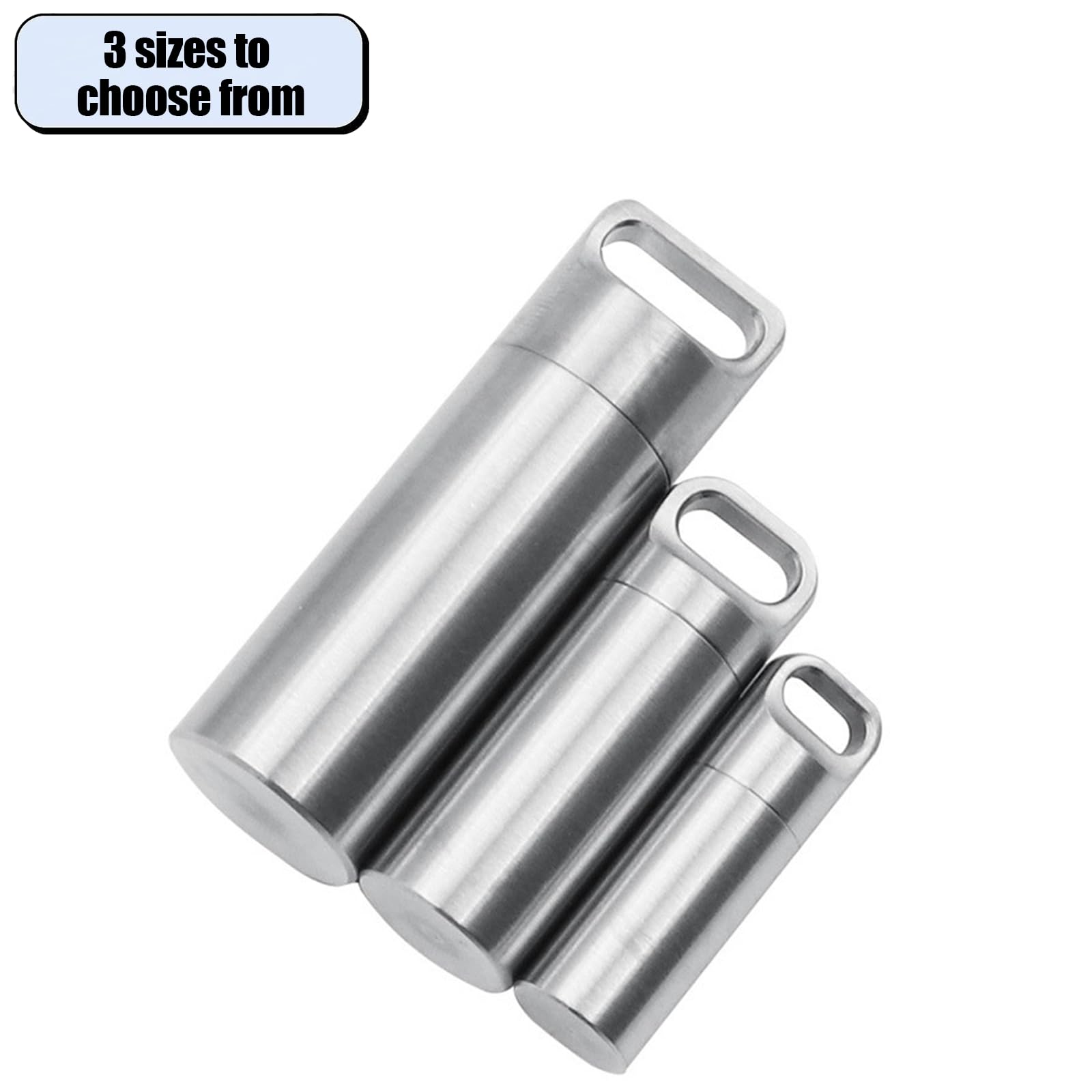 Mini impermeabile pillola scatola in acciaio inox pillola bottiglia all'aperto impermeabile sopravvivenza contenitore capsula per sopravvivenza all'aperto stoccaggio