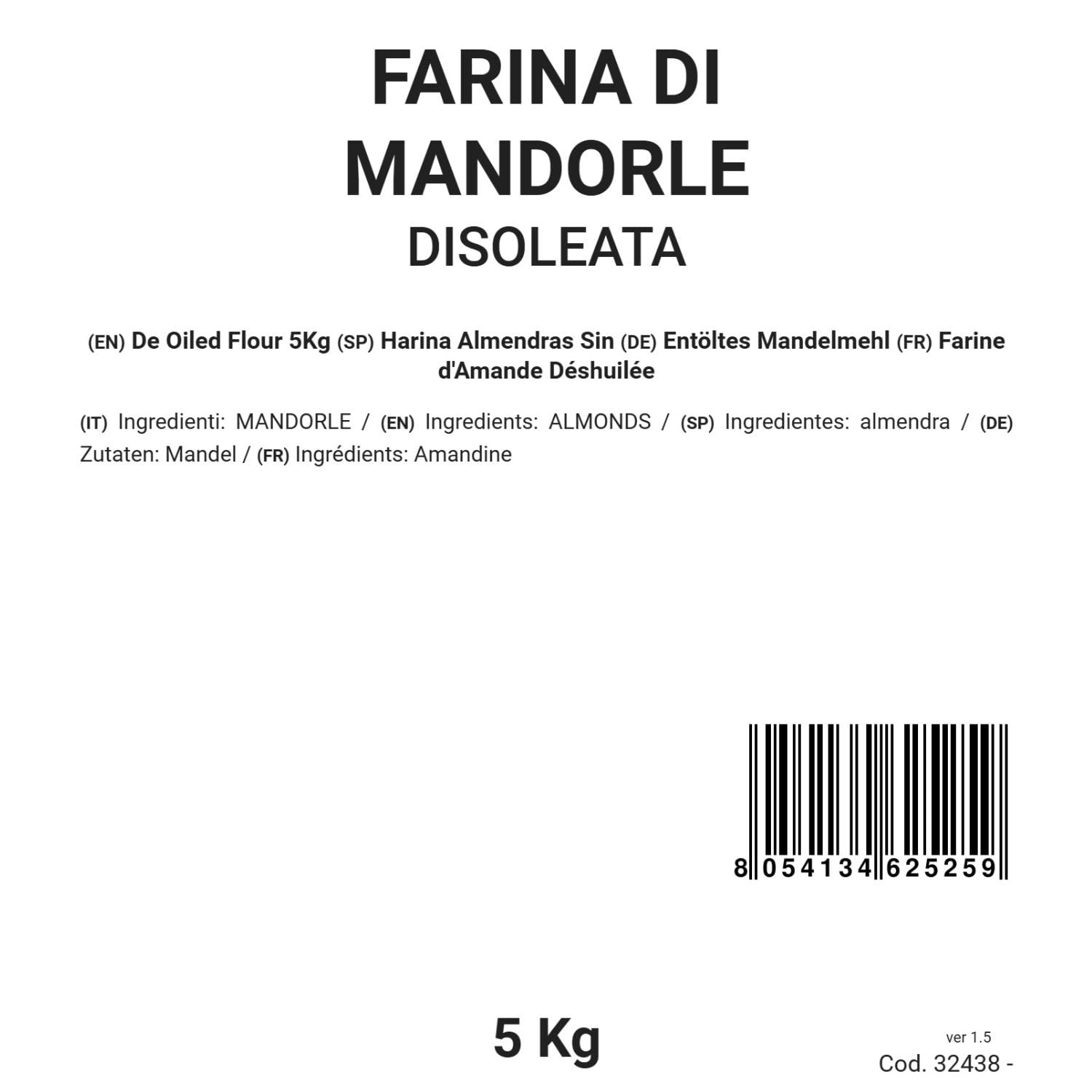 Bongiovanni Bontà Naturali Harina De Almendras Sin Aceite 5Kg
