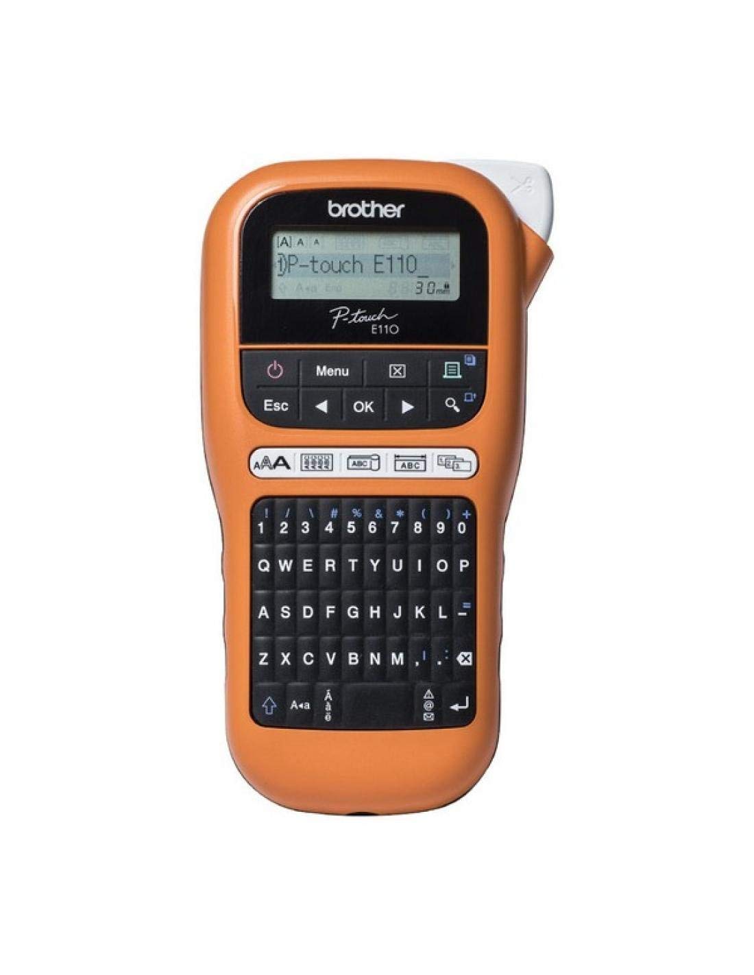 Brother Etichettatrice portatile elettrica PT-​E110VP LCD Arancione