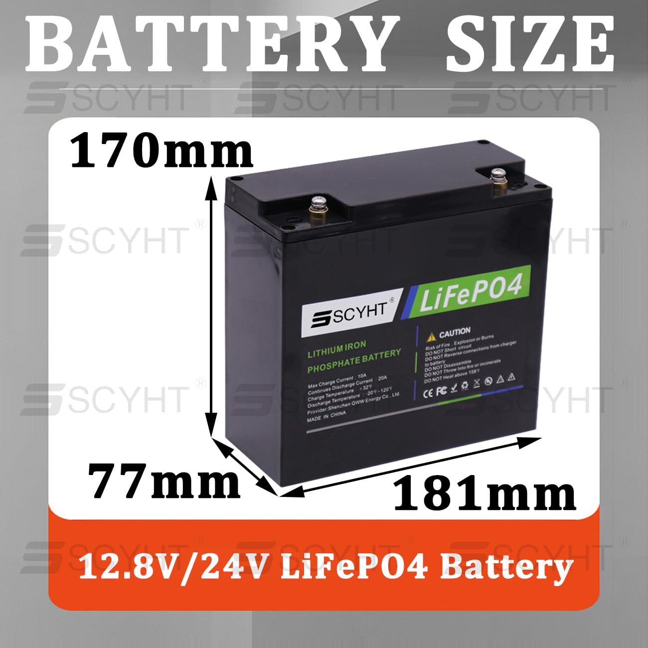 Batteria LiFePO4 12.8V 20Ah 22.5Ah 24Ah 26Ah 30Ah Batteria al litio 24V 12Ah Batterie di ricambio per impianti solari, camper, luci solari, alimentazione di emergenza,12.8v20ah
