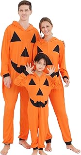 Sponsored Ad - ANGELGGH Family Matching Halloween Onesie Pajamas, Funny Ugly Hooded Zipper PJs Holiday Loungewear for Men/...